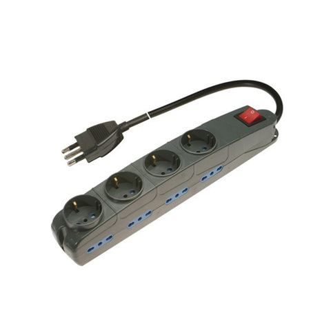 Πολύπριζο Multipresa Compact 12 θέσεων μαύρο - Poly Pool
