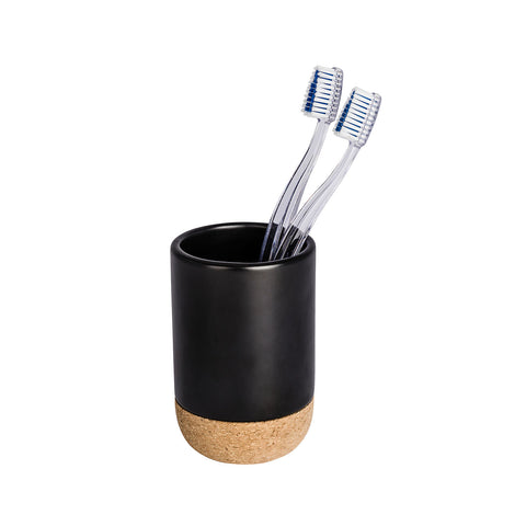 immagine-1-wenko-bicchiere-porta-spazzolino-corc-nero-ceramica-ean-4008838165355