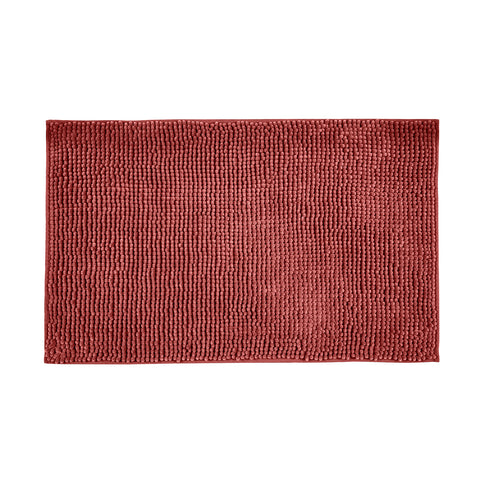 Κόκκινο χαλάκι μπάνιου από σενίλ 50x80cm