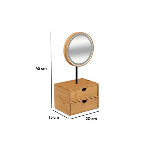 immagine-5-atmosphera-createur-dinterieur-specchio-girevole-con-led-e-2-cassetti-in-bambu-ean-3560231556846